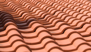 Toiture en tuiles rouges